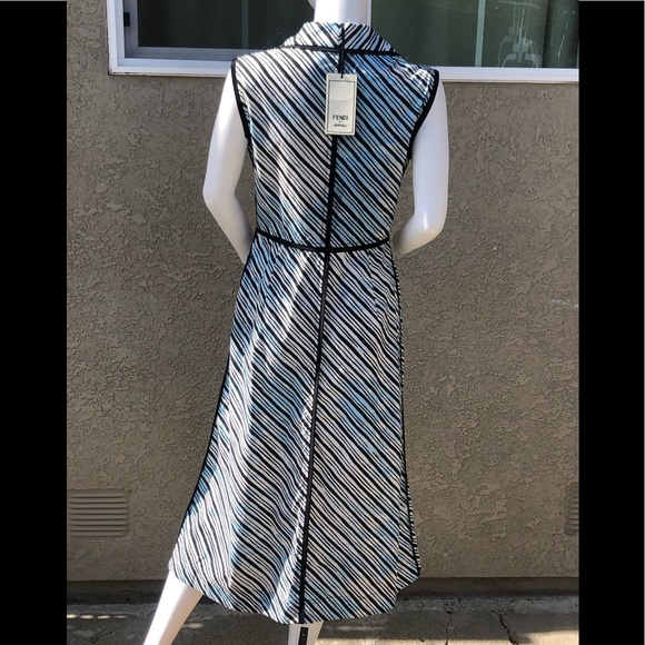 Fendi Skylines Sleeveless Shirt Dress sz 6 NWT - Picture 5 of 11